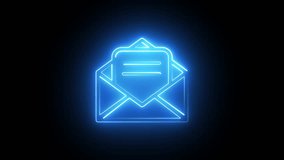 3D Neon Email Envelope Icon Animation | Digital Communication and Message Inbox - Powered by Shutterstock - Get 15% off with code: PIKWIZARD15