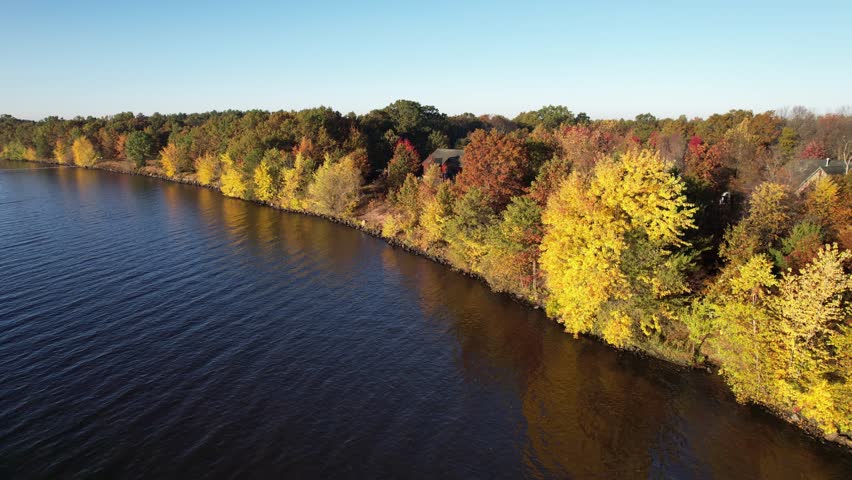 Beautiful and coloring autumn in Wisconsin