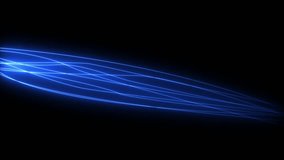 Abstract bright blue glowing light trails curving and diverging against a black background curves - Powered by Shutterstock - Get 15% off with code: PIKWIZARD15