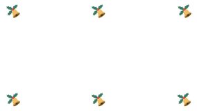 2D Animated frame decorated with Christmas bell and holly for holiday themes. Great for greetings, overlays, title cards, and festive visuals in smooth-loop animation. - Powered by Shutterstock - Get 15% off with code: PIKWIZARD15