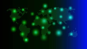 A digital network of business icons arranged in hexagons surrounds the text "Containing Manager" against a blurred world map background in green and blue hues. Clear details and vibrant colors enha... - Powered by Shutterstock - Get 15% off with code: PIKWIZARD15