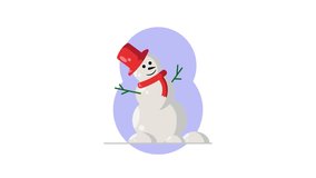 A charming snowman adorned with a vibrant red hat and a cozy red scarf - Powered by Shutterstock - Get 15% off with code: PIKWIZARD15