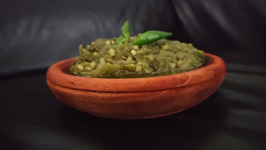 Sambal hijau,Sambal Ijo,Sambal lado mudo,Green chili sambal,Green chili paste,Green chili sauce.Traditional Indonesian sambal from West Sumatra