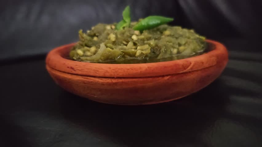 Sambal hijau,Sambal Ijo,Sambal lado mudo,Green chili sambal,Green chili paste,Green chili sauce.Traditional Indonesian sambal from West Sumatra