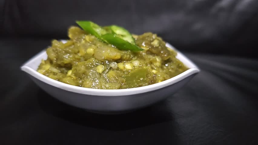 Sambal hijau,Sambal Ijo,Sambal lado mudo,Green chili sambal,Green chili paste,Green chili sauce.Traditional Indonesian sambal from West Sumatra