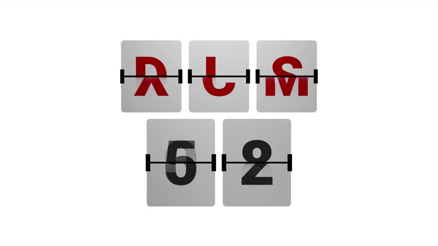 December 4 Flip Calendar Animation, White Version, Transparent Background