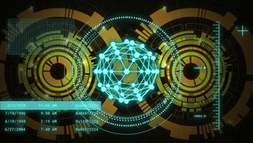 Digital network and data processing animation over abstract geometric background 4k - Powered by Shutterstock - Get 15% off with code: PIKWIZARD15