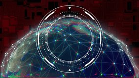 Digital network connections and data processing animation over abstract globe 4k - Powered by Shutterstock - Get 15% off with code: PIKWIZARD15