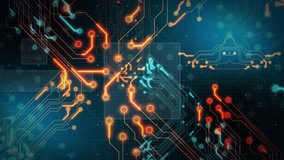 Circuit board and glowing nodes, futuristic technology animation 4k - Powered by Shutterstock - Get 15% off with code: PIKWIZARD15