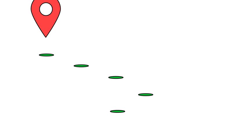 Map pointer with red pointer icon, location marker icon or map pin.