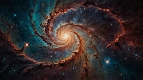 A stunning and dramatic cosmic sight, resembling a spiral galaxy or a swirling nebula. At its center is a bright, swirling vortex of light, surrounded by arms of interstellar gas and dust that twist. - Powered by Shutterstock - Get 15% off with code: PIKWIZARD15