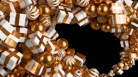 Golden Holiday Gifts Burst Transition with Alpha Channel - Powered by Shutterstock - Get 15% off with code: PIKWIZARD15