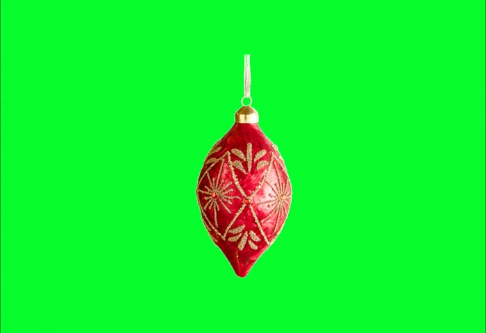 Animation Christmas Decoration 4K, Green Screen Background