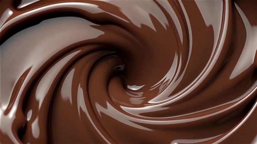 Swirling Chocolate Vortex – Glossy Liquid Cocoa Texture Background
