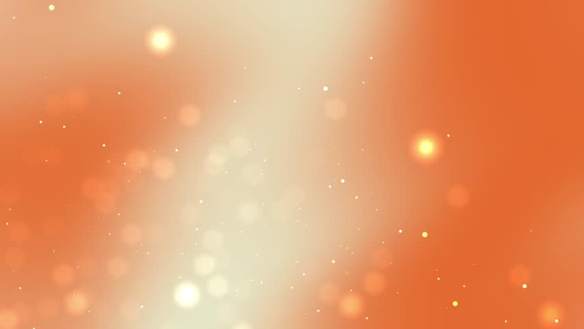 Warm glowing orange bokeh lights create a soft, dreamy, uplifting scene with gentle gradients and a modern, cheerful, abstract style for versatile use.