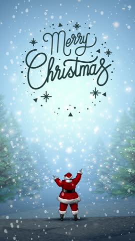 Christmas Day Blue and Red Modern Greeting Video