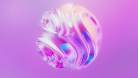 Holographic iridescent wavy deforming sphere. Liquid gradient color flow orb with ripples. - Powered by Shutterstock - Get 15% off with code: PIKWIZARD15