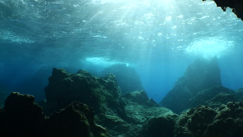sun beams sun rays sun shine underwater nice light slow moving at the  surface  reflections relaxing ocean scenery 