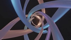 Pearlescent Twisted Ribbons Tunnel Abstract Organic Flow Motion Background - Powered by Shutterstock - Get 15% off with code: PIKWIZARD15