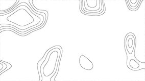 abstract black and white topographic animation background video motion graphics Outline Topographic geography map. Moving waves on white background. Liquid alien terrain texture pattern - Powered by Shutterstock - Get 15% off with code: PIKWIZARD15