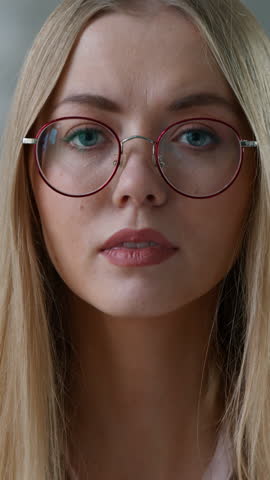 Amazed shocked wonder Caucasian business woman take of eyeglasses look with big eyes amazing smiling businesswoman female girl winning entrepreneur looking at camera taking off glasses say what shock