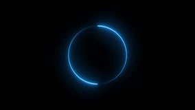 Circular loading animation with neon cyan color on black background, glowing progress indicator loop, digital buffer symbol, futuristic data process, system loading screen concept - Powered by Shutterstock - Get 15% off with code: PIKWIZARD15