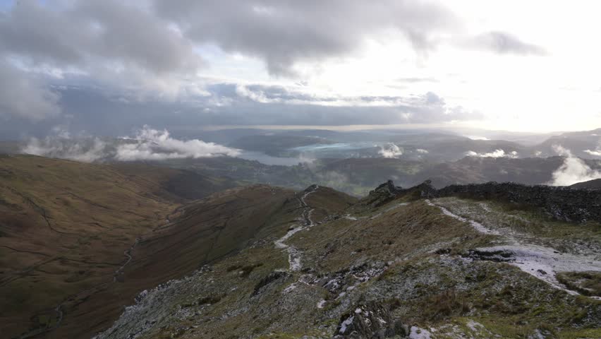 Dramatic Winter Clouds around High Pike and Ambleside, Lake District, UK