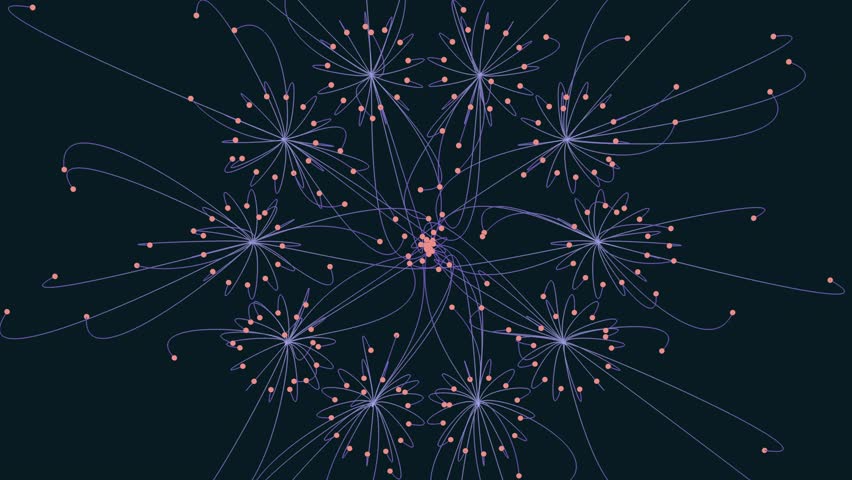 Spiraling lines and dots create intricate circular pattern 4k - Powered by Shutterstock - Get 15% off with code: PIKWIZARD15