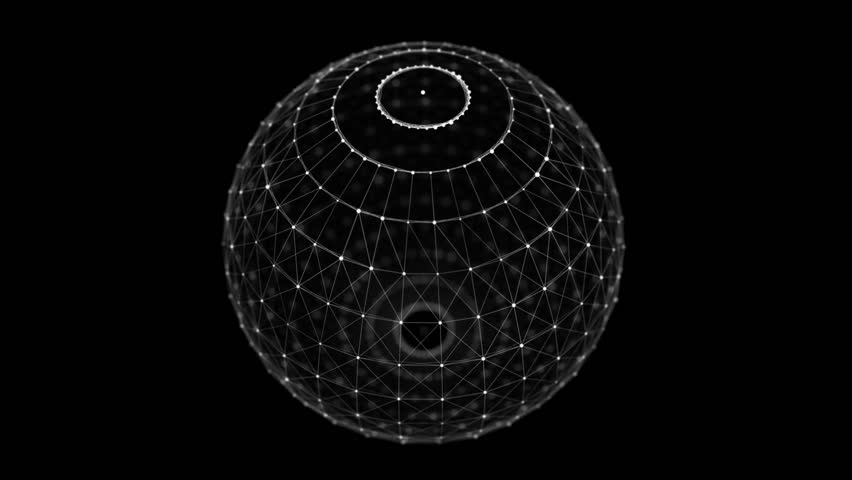 Sphere made up of points and lines. Network connection structure. Big data visualization. 3D rendering 4k - Powered by Shutterstock - Get 15% off with code: PIKWIZARD15