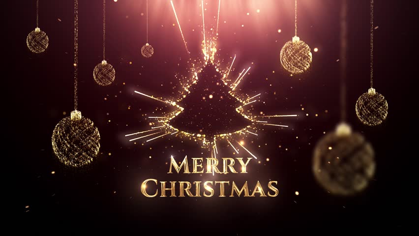 Merry Christmas animation in gold color. Beautiful Animated lettering Handwritten for celebrating Christmas and new year party. High Quality Video. - Powered by Shutterstock - Get 15% off with code: PIKWIZARD15