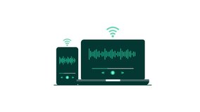 4k Wireless Podcast Streaming on Laptop and Smartphone Animation Video - Powered by Shutterstock - Get 15% off with code: PIKWIZARD15