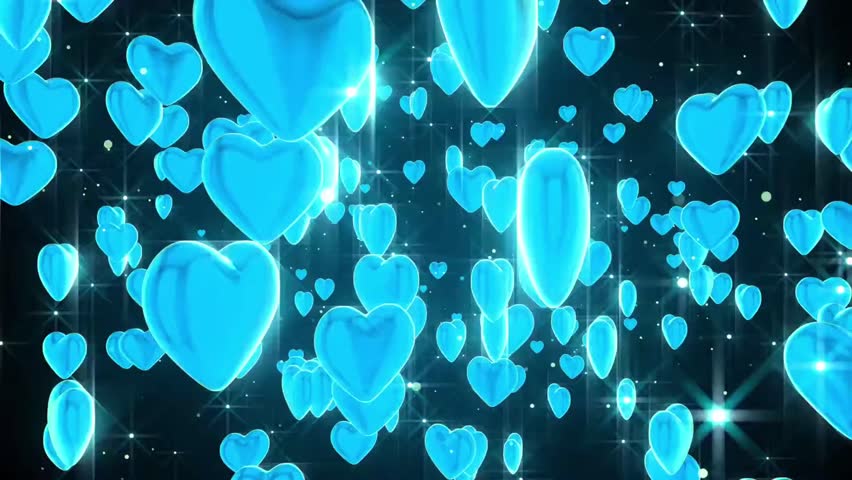 Glowing blue hearts floating abstract particles love romance valentines day wedding event motion loop background - Powered by Shutterstock - Get 15% off with code: PIKWIZARD15