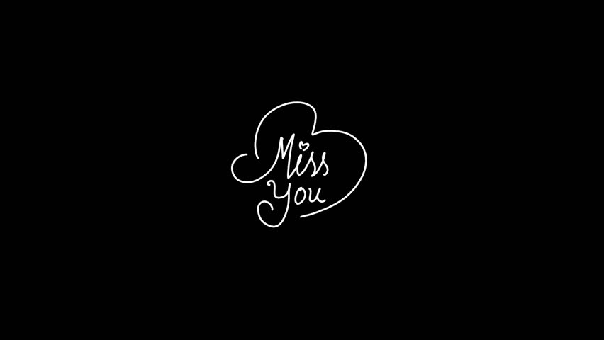 Hand Drawn Animated “Miss You” Lettering with Heart – White Script, Transparent Background, Perfect for Valentine’s Day and Romantic Projects - Powered by Shutterstock - Get 15% off with code: PIKWIZARD15