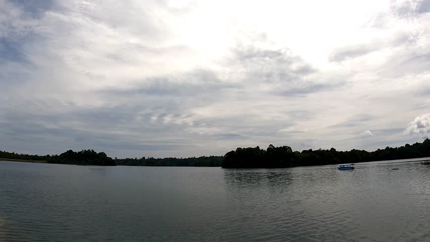 Peaceful Lake View Under Cloudy Sky