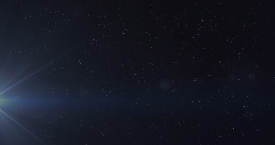 Upon appearing, GOOD VIBES letters sliding and aligning, pulsing then smearing for title reveal. Space, starfield, logotype, typography, animation, motion, glow