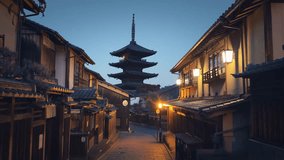 Sunrise in Yasaka Pagoda the Temple in Kyoto Japan - Powered by Shutterstock - Get 15% off with code: PIKWIZARD15