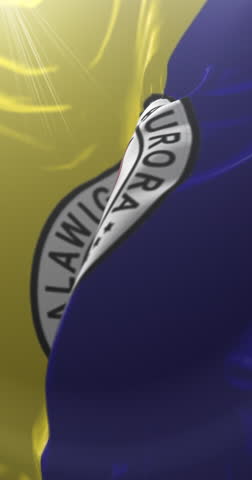 Flag of Aurora Province, the Philippines. Loop. 4K Vertical