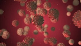 3D animation of the SARS-CoV-2 coronavirus (COVID-19), visualizing virus structure and particles, ideal for science, healthcare, and medical content. - Powered by Shutterstock - Get 15% off with code: PIKWIZARD15