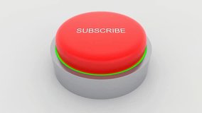 Big red button with “Subscribe” inscription being pushed, conceptual 4K clip, ideal for social media, marketing, digital content, and call-to-action visuals. - Powered by Shutterstock - Get 15% off with code: PIKWIZARD15