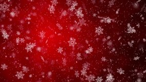 Winter Snowflake Red Background. Christmas Night Snowfall Motion Red Background. Seamless Loop 4K - Powered by Shutterstock - Get 15% off with code: PIKWIZARD15