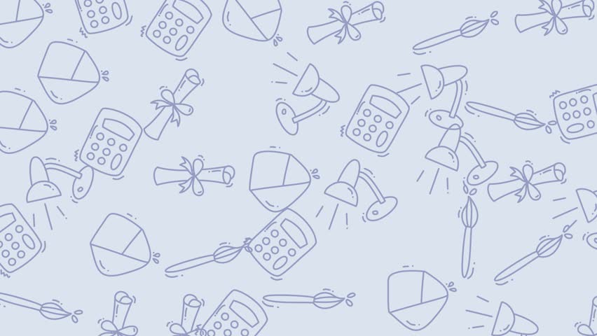 A seamless doodle pattern featuring business and finance elements, perfect for backgrounds and presentations. Vector illustration for creative projects.