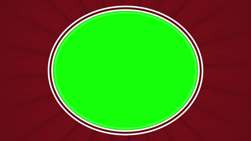 Red Rotating Sunburst Retro Background Comic Style with Blank Circle Frame