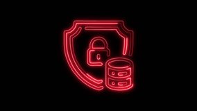 Data Protection Icon Animation with Glowing Lines - Powered by Shutterstock - Get 15% off with code: PIKWIZARD15