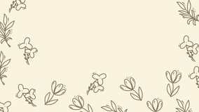 dahlia floral pattern botanical design combination simple moving and emtpy space suitable for stationery, textiles, and packaging. Delicate and versatile floral pattern for various design projects. - Powered by Shutterstock - Get 15% off with code: PIKWIZARD15