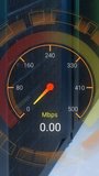Animation of data processing and server room over speedometer. Global business and digital interface concept digitally generated video. - Powered by Shutterstock - Get 15% off with code: PIKWIZARD15