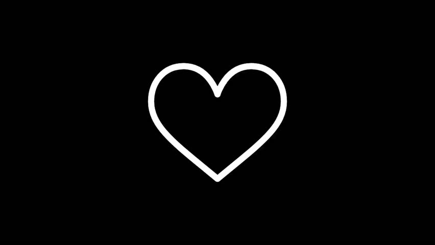 A simple graphic featuring two white hearts on a stark black backdrop, perfect for conveying love and affection.