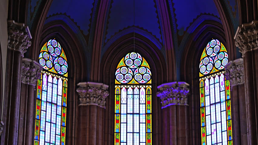 Inside St. Antoine Church on Istiklal Street, showing historic architecture, ornate interior, arches, windows, and peaceful atmosphere in Istanbul.