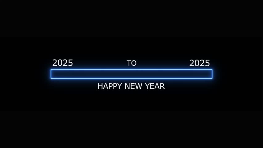 Abstract loading bar progress from 2025 to 2026 yew year concept animation background.