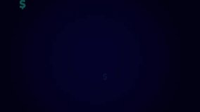 Flying through US dollar signs in particle space with stars. Moving from center, night sky. Yellow and white color, black background. - Powered by Shutterstock - Get 15% off with code: PIKWIZARD15