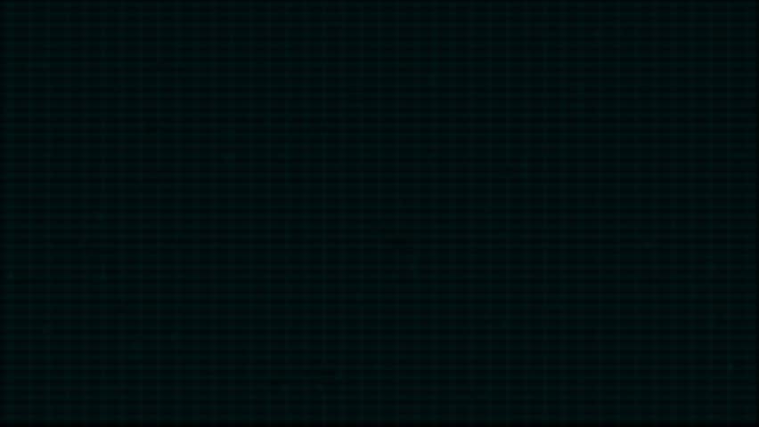 Blue Abstract Stylised Glitch Animated Heart Pulse Line Indicating Functioning Cardiac Rhythm. Electrocardiogram ECG Illustrating Heartbeat from Alive Individual. Motion Graphic with Grid Background